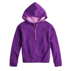 Girls 7-16 Tek Gear® Ultrasoft Fleece 1/4-Zip Hoodie In Regular & Plus