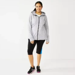 Plus Size Tek Gear® Essential Hooded Jacket -sportswear 5227131 ALT9