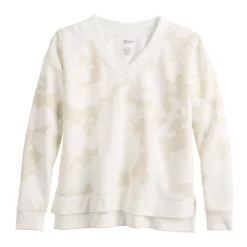 Women's Tek Gear® Ultrasoft Fleece Step-Hem V-neck Top -sportswear 5543909 ALT2