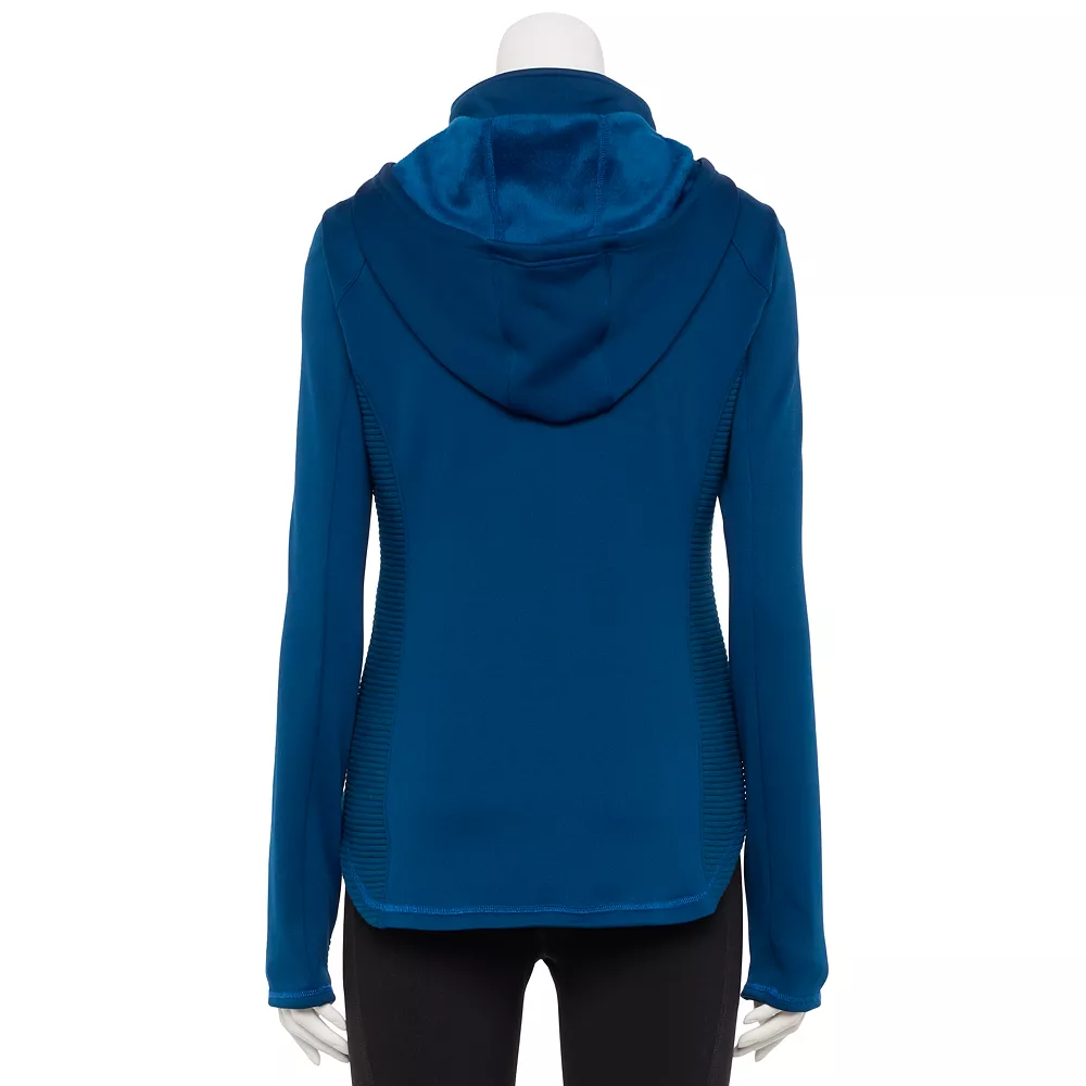 Women's Tek Gear® Hooded Mixed-Media Jacket 2 Women's Tek Gear® Hooded Mixed-Media Jacket - Image 2